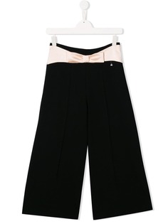 Elisabetta Franchi La Mia Bambina брюки со складками и бантом