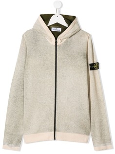 Stone Island Junior худи на молнии с логотипом