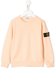 Stone Island Junior свитер с круглым вырезом и логотипом