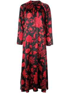Natori rose print shirt dress
