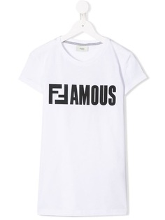 Fendi футболка с принтом Famous
