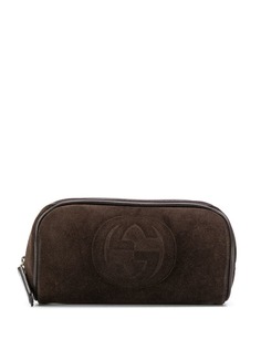 Gucci Vintage косметичка с тисненым логотипом