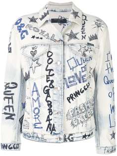 Dolce & Gabbana джинсовая куртка с вышивкой в стиле граффити