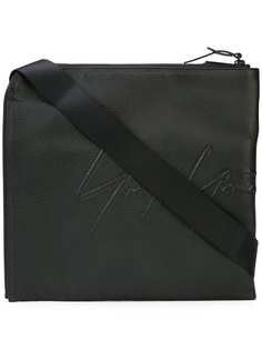 Yohji Yamamoto embossed logo messenger bag