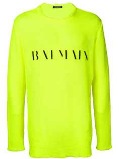 Balmain джемпер с вышитым логотипом