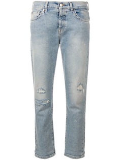 7 For All Mankind джинсы с эффектом потертости