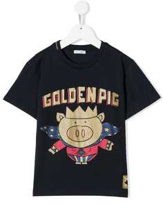 Dolce & Gabbana Kids рубашка с принтом Golden Pig