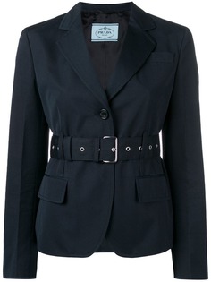 Prada однобортный блейзер с поясом