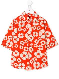 Marni Kids рубашка с цветочным принтом