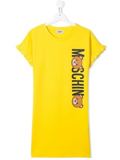 Moschino Kids платье-футболка с логотипом