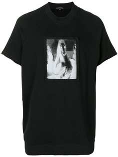 Ann Demeulemeester raw edge inverted horse print T-shirt