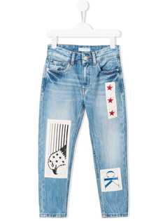 Calvin Klein Kids джинсы с нашивками