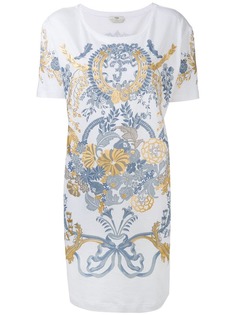 Fendi платье-футболка с принтом в стиле барокко