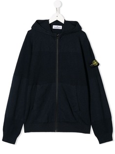 Stone Island Junior трикотажная куртка с капюшоном