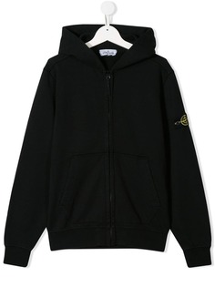 Stone Island Junior худи на молнии с логотипом
