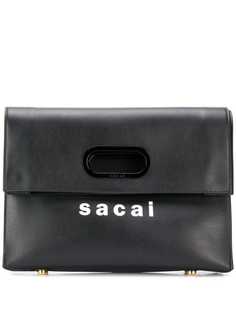 Sacai сумка-тоут с откидным клапаном и логотипом
