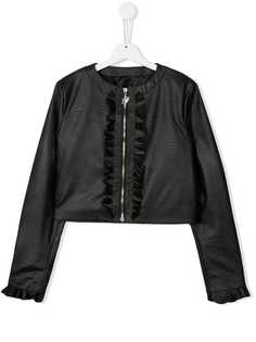 Miss Blumarine куртка-бомбер с оборками