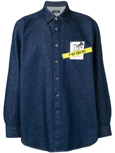 Raf Simons рубашка с нашивкой