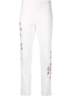 Josie Natori embroidered slim pant