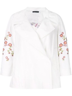 Josie Natori embroidered topper jacket