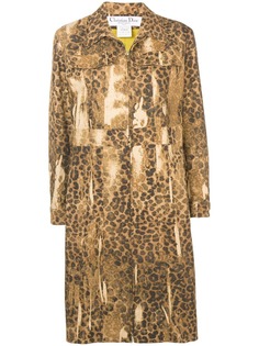 Christian Dior Vintage пальто с леопардовым узором