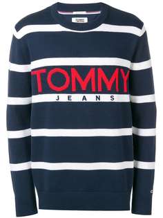 Tommy Jeans полосатый джемпер с логотипом