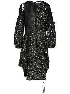 Renli Su асимметричное платье с цветочным принтом