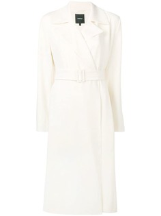 Theory приталенное пальто с поясом