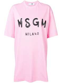 MSGM платье-футболка с логотипом