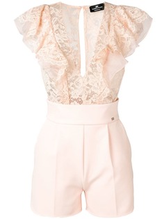 Elisabetta Franchi комбинезон с кружевной вышивкой