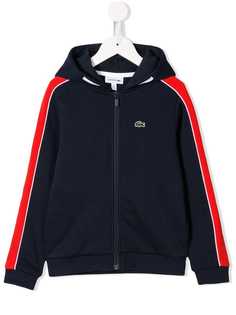 Lacoste Kids худи на молнии с контрастной отделкой