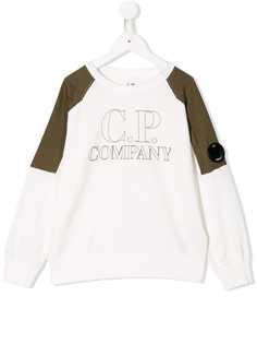 Cp Company Kids толстовка в стиле колор-блок с логотипом