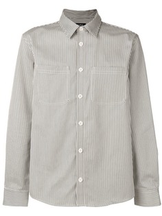 A.P.C. рубашка в тонкую полоску на пуговицах