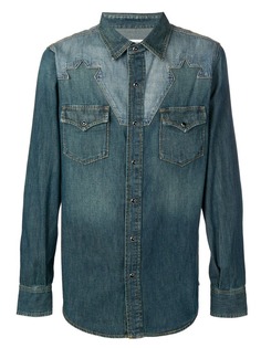 Saint Laurent джинсовая рубашка в ковбойском стиле