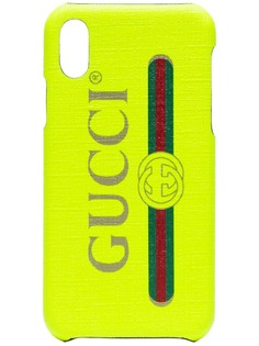 Gucci чехол для iPhone X с надписью