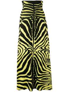 Laneus юбка макси с зебровым принтом