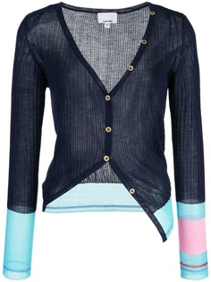 i-am-chen silk panelled cardigan