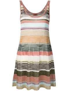 Missoni длинное платье в полоску с блестками