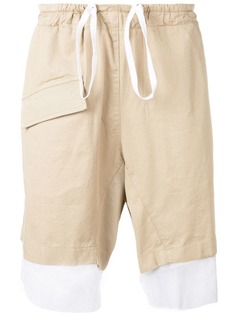Corelate drawstring contrast shorts