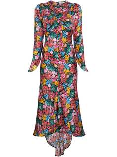 Attico платье миди с цветочным принтом