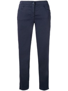 Luisa Cerano укороченные брюки с поясом в полоску