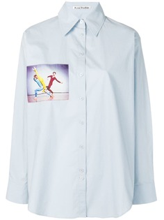 Acne Studios рубашка с нашивками