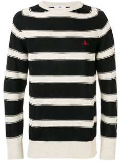 Vivienne Westwood свитер в полоску с вышитым логотипом