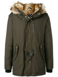 Mackage пуховик с капюшоном с оторочкой мехом енота
