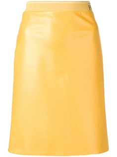 Prada юбка с логотипом на поясе