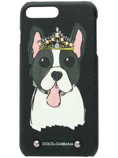 Dolce & Gabbana чехол для iPhone 7 Plus с принтом собаки в короне