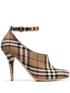 Burberry туфли-лодочки в клетку Vintage Check с открытым носком