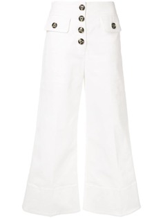 Self-Portrait расклешенные брюки с завышенной талией