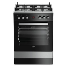 Газовая плита BEKO FSM62530DXMS, электрическая духовка, нержавеющая сталь
