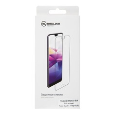 Защитное стекло для экрана REDLINE для Huawei Honor 8A, 1 шт, черный [ут000017075]
